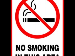 Sign no smoking in this area